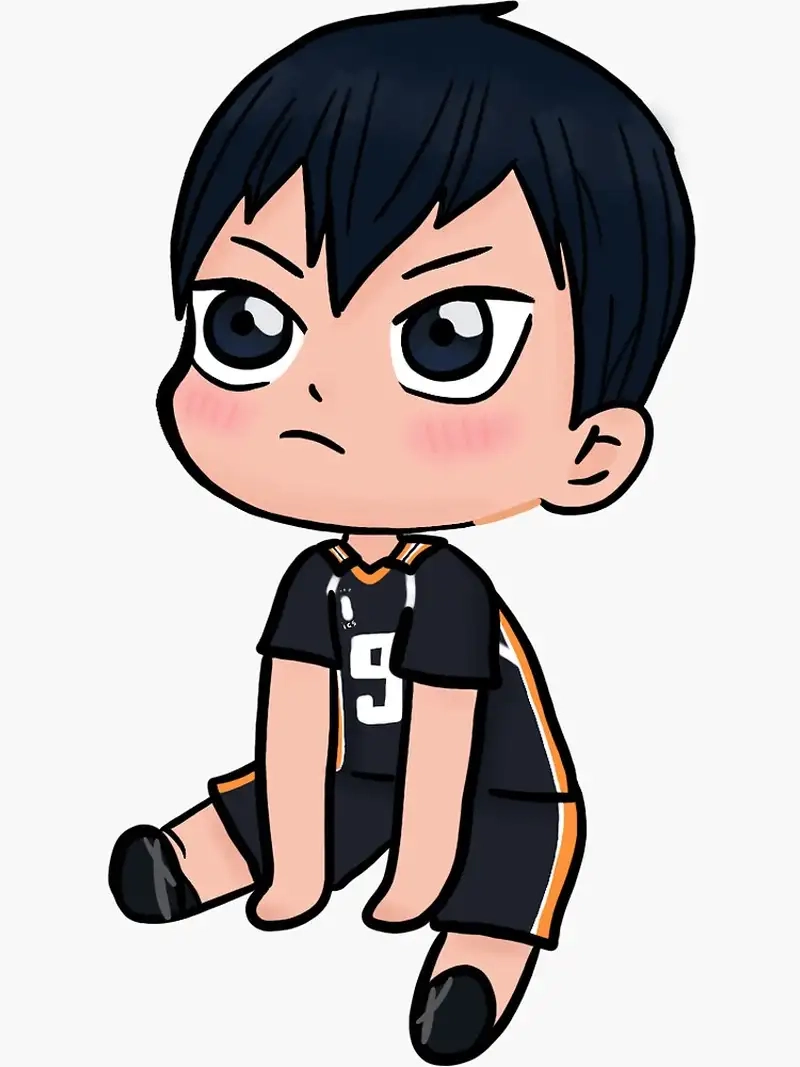 Chiêm ngưỡng hình chibi Kageyama Tobio Haikyuu sinh động