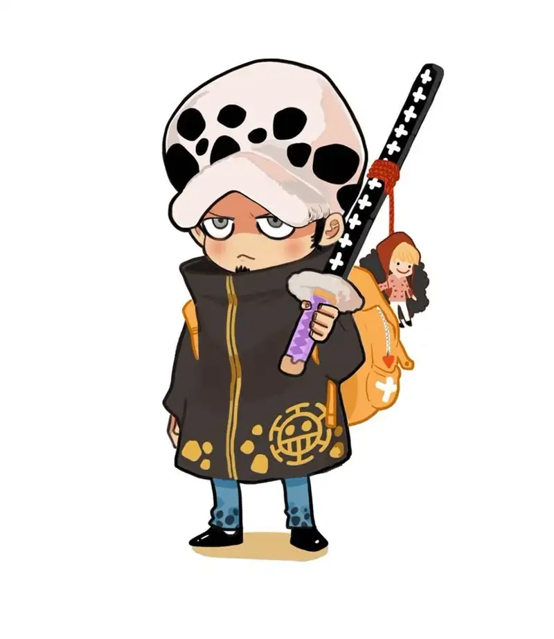 Gợi ý Ảnh chibi Trafalgar D. Water Law kèm hình xăm nghệ thuật