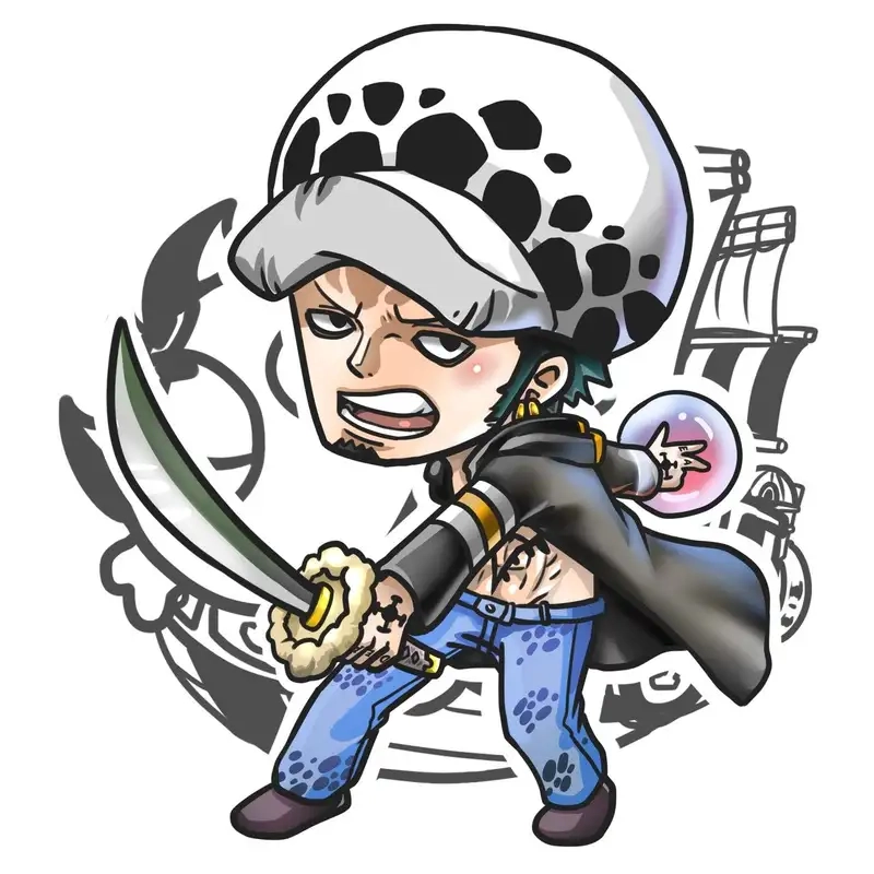 Khám phá Ảnh chibi Trafalgar D. Water Law dễ thương và độc đáo