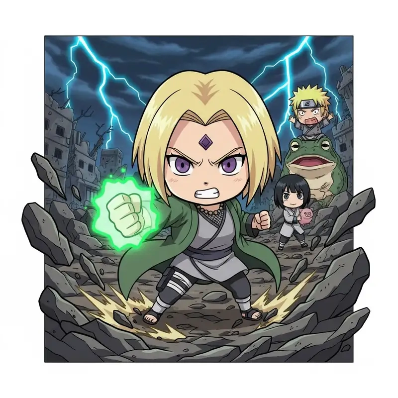 Thưởng thức Tsunade chibi đẹp phiên bản fanart