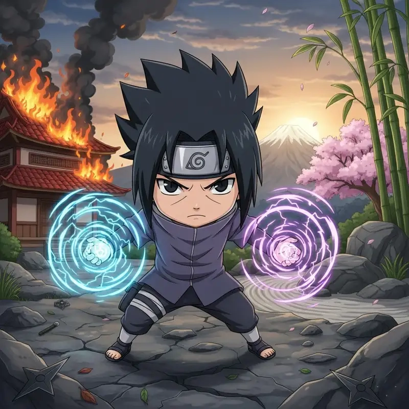 Ngắm nhìn Sasuke chibi cute cực dễ thương