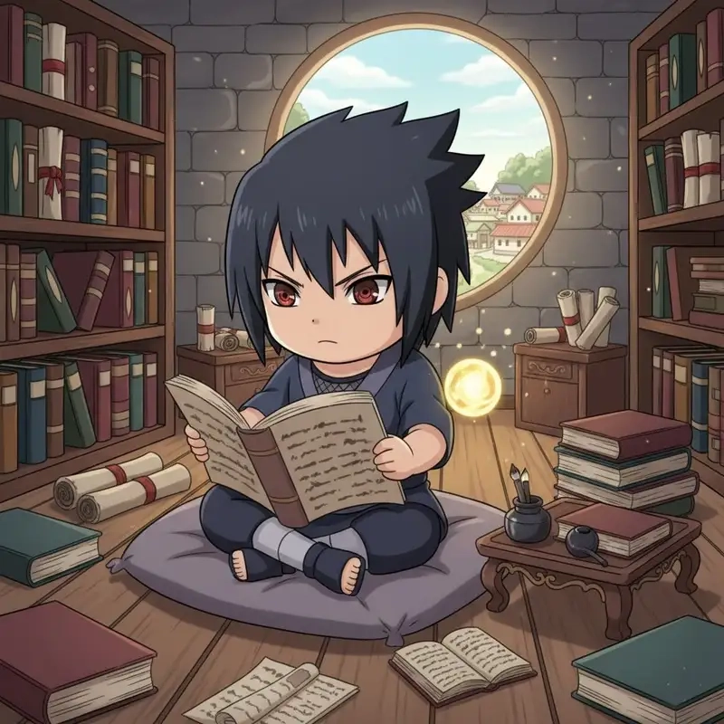 Ngắm Ảnh chibi Sasuke siêu dễ thương