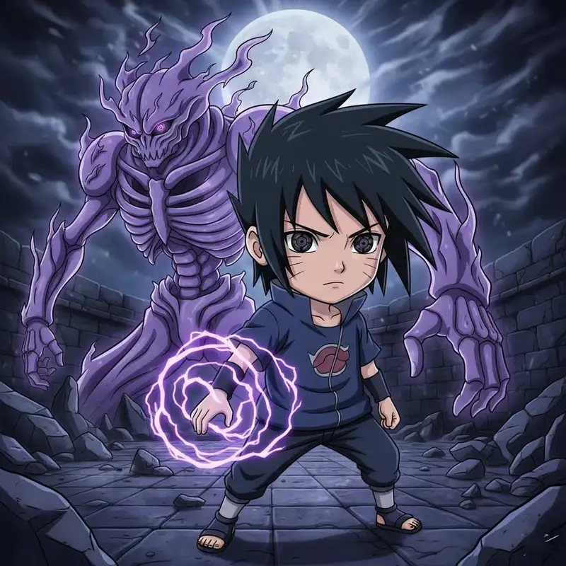 Thưởng thức Sasuke chibi anime nổi bật