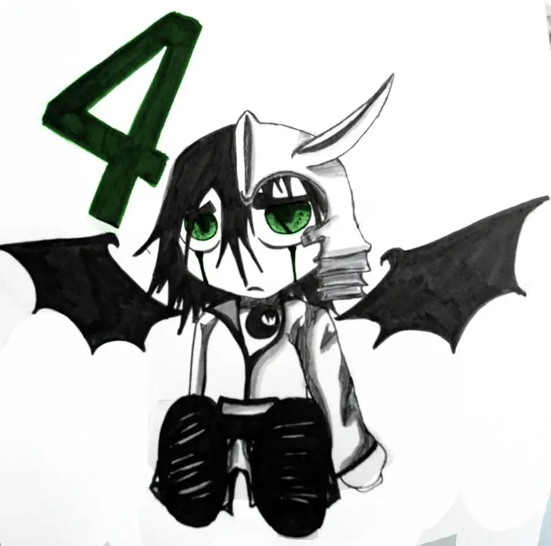 Góc nhìn đủ nét hình chibi Ulquiorra Cifer full body