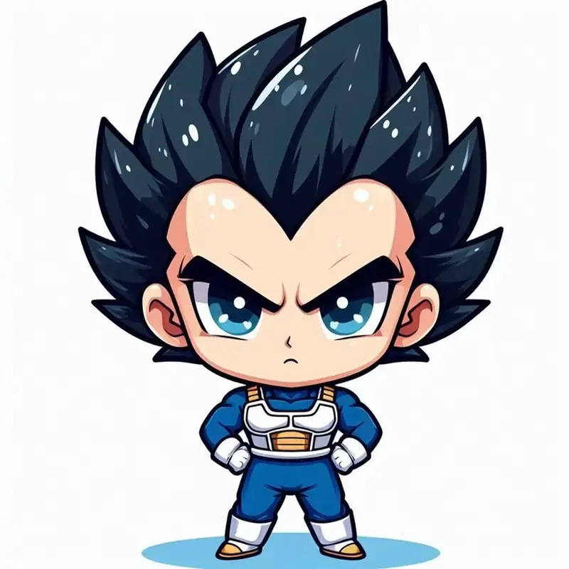 Tạo hình Vegeta chibi avatar độc đáo cho mạng xã hội