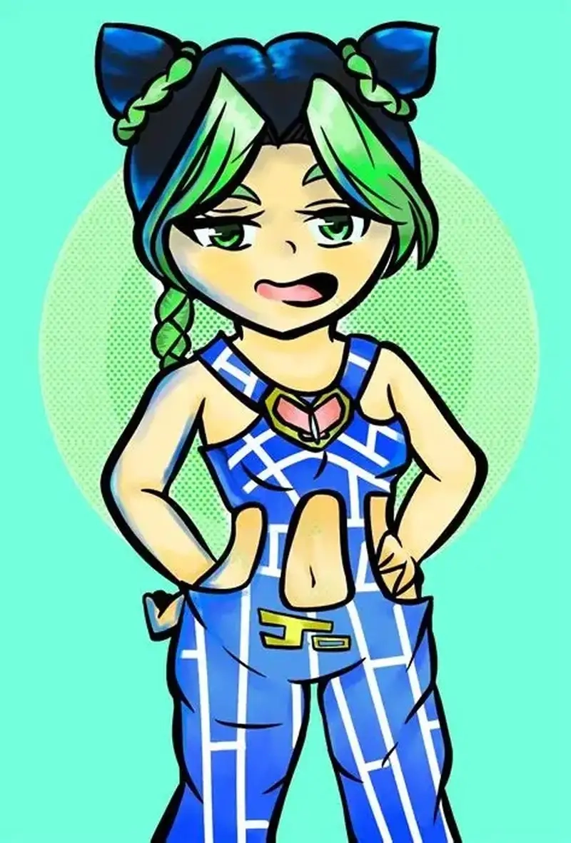Ngắm Jolyne chibi phong cách anime dễ thương