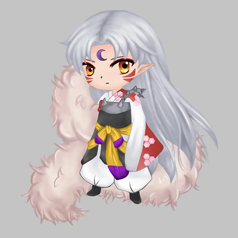 Ngắm ảnh chibi Sesshomaru cực dễ thương và độc đáo