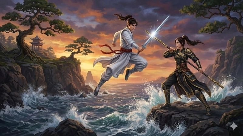 Hậu duệ kiếm thần đối mặt vận mệnh với ánh mắt kiên định