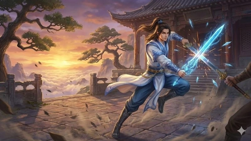 Lăng thiên kiếm thần kiếm quang lạnh lẽo xuyên thấu càn khôn