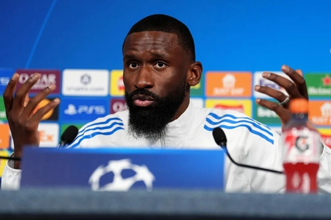 Antonio Rudiger của Real Madrid trong trận đấu.