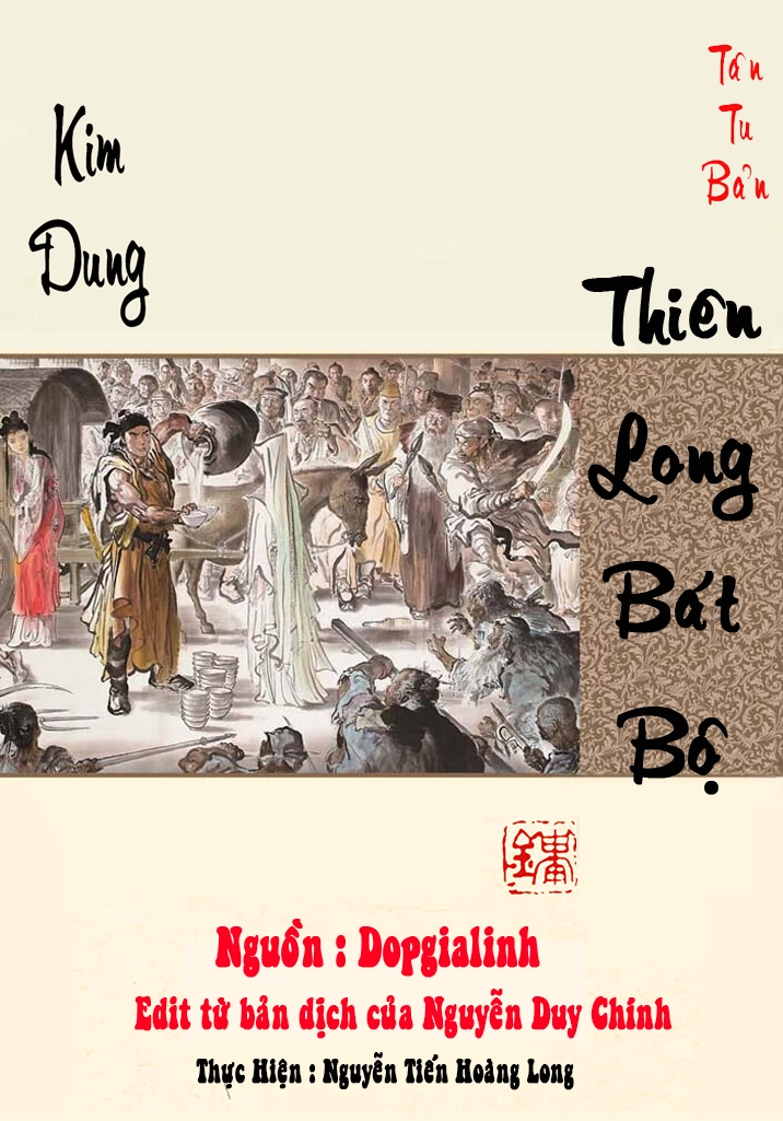 Ảnh bìa ấn bản mới nhất của tác phẩm Thiên long bát bộ mang đậm dấu ấn hoài cổ