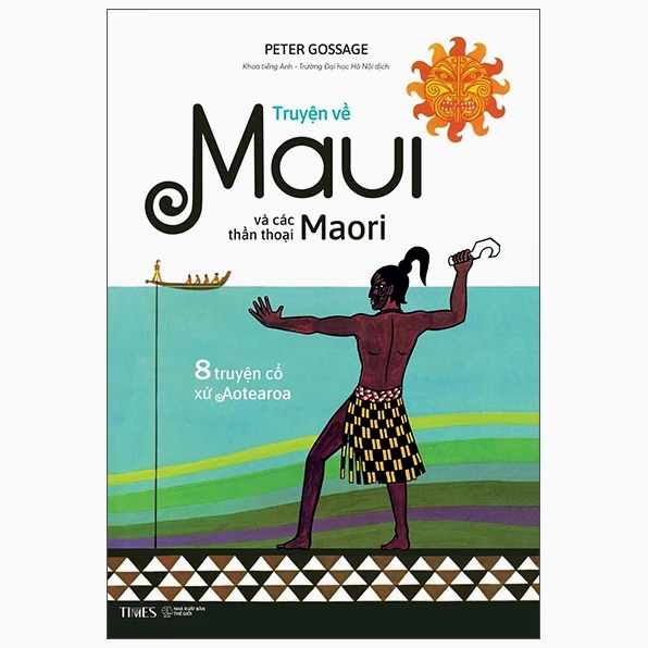 Bìa cuốn sách Truyện về Maui và các thần thoại Maori với hình ảnh á thần dũng mãnh