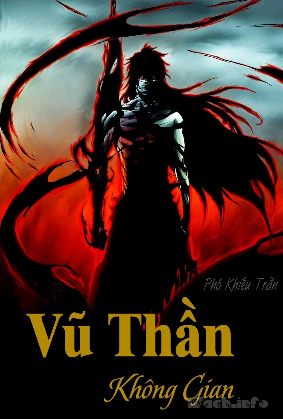 Bìa truyện Võ Thần Không Gian khắc họa hình ảnh nhân vật chính mạnh mẽ