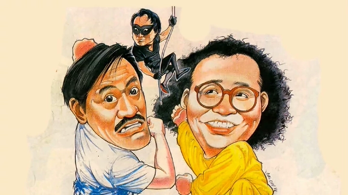 Cảnh trích xuất từ bộ phim Song long xuất hải mang đậm phong cách hài hước thập niên 80