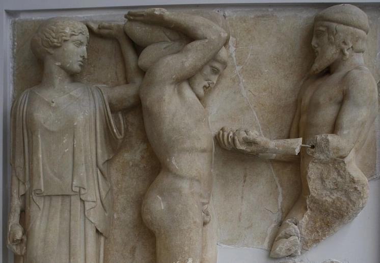 Cảnh tượng người anh hùng Hercules đang gánh vác bầu trời thay cho thần Titan Atlas