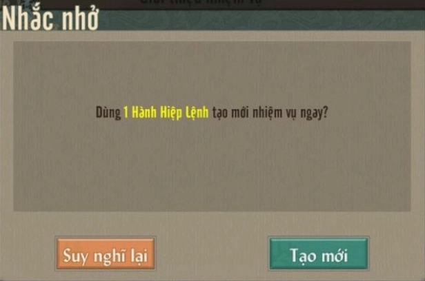 Giao diện hệ thống nhiệm vụ dã tẩu võ lâm truyền kỳ trên nền tảng di động