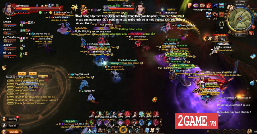 Hình ảnh các môn phái đa dạng trong game