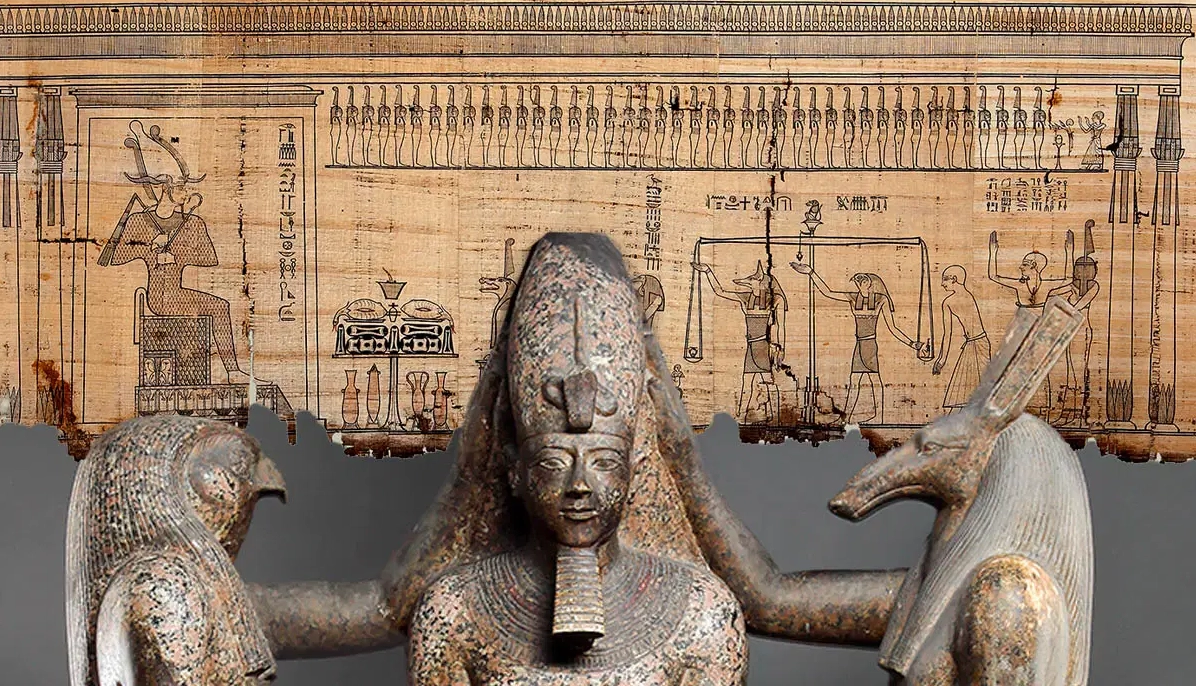 Hình ảnh cuộn giấy cói ghi chép về thần Seth đại diện cho sự hỗn loạn và bạo lực