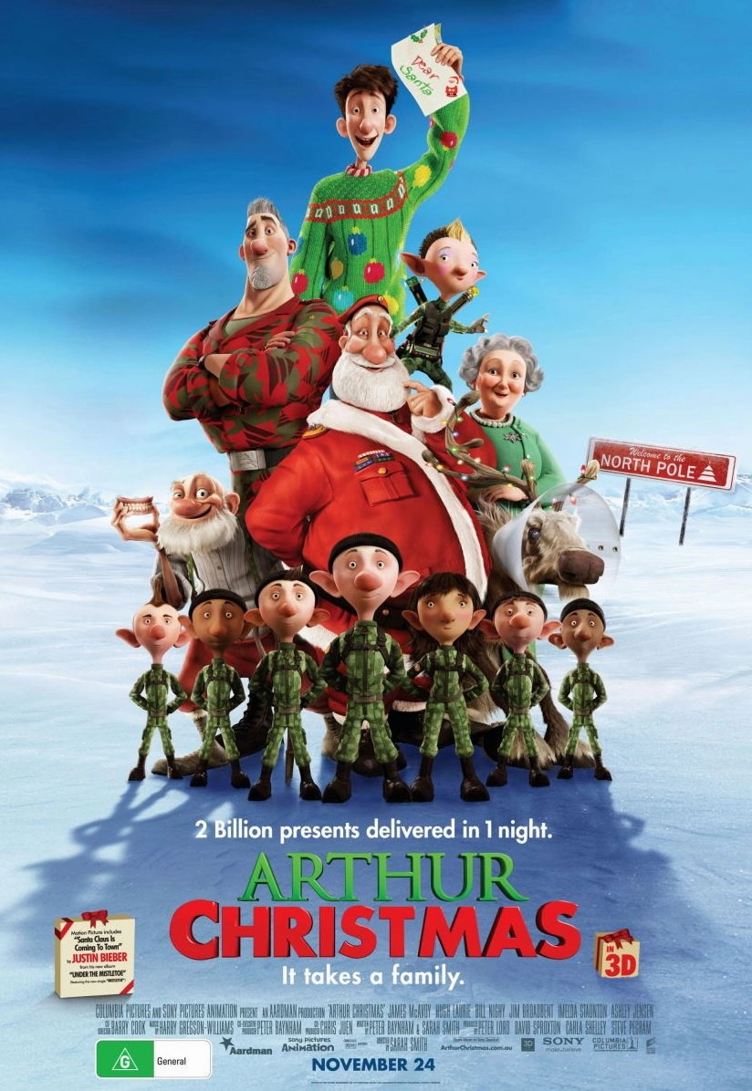 Hình ảnh vui nhộn từ bộ phim hoạt hình Giáng sinh của Arthur Arthur Christmas