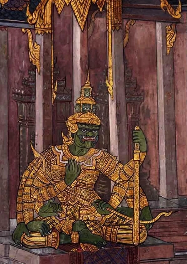 Hình minh họa cổ điển mô tả một phân cảnh trong sử thi Ramayana