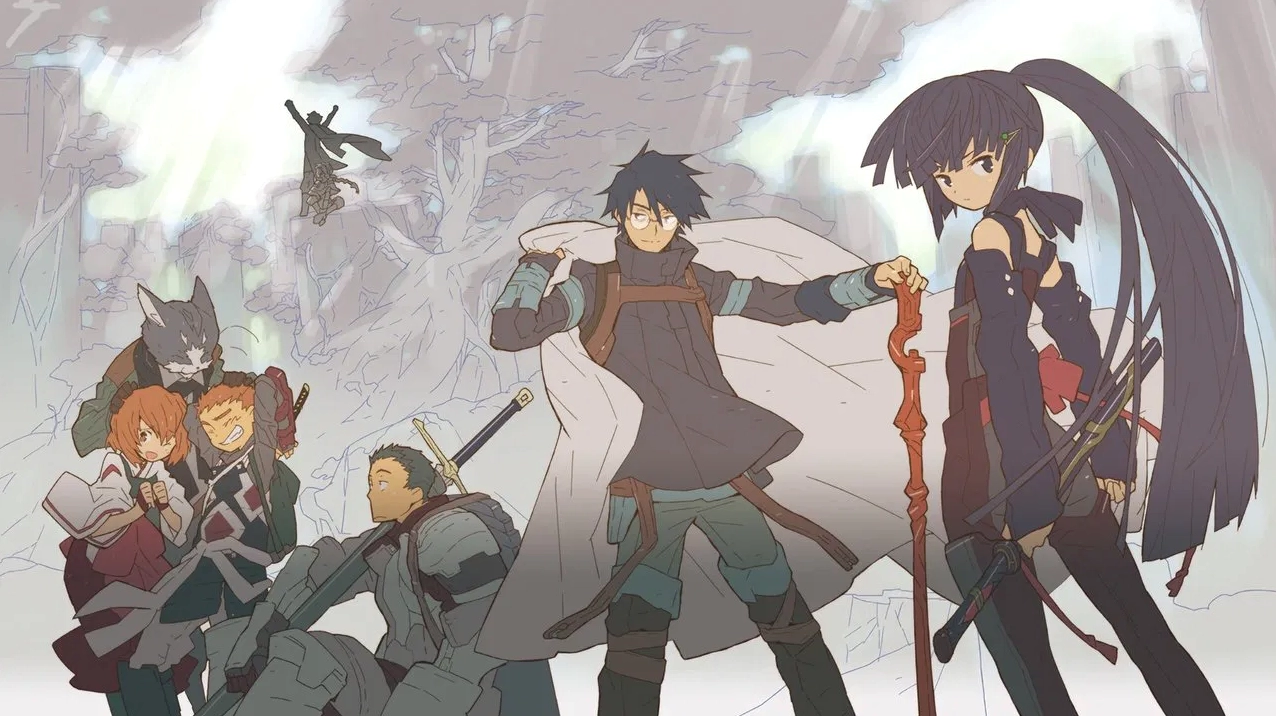 Hình nền background của anime Log Horizon với các nhân vật chính