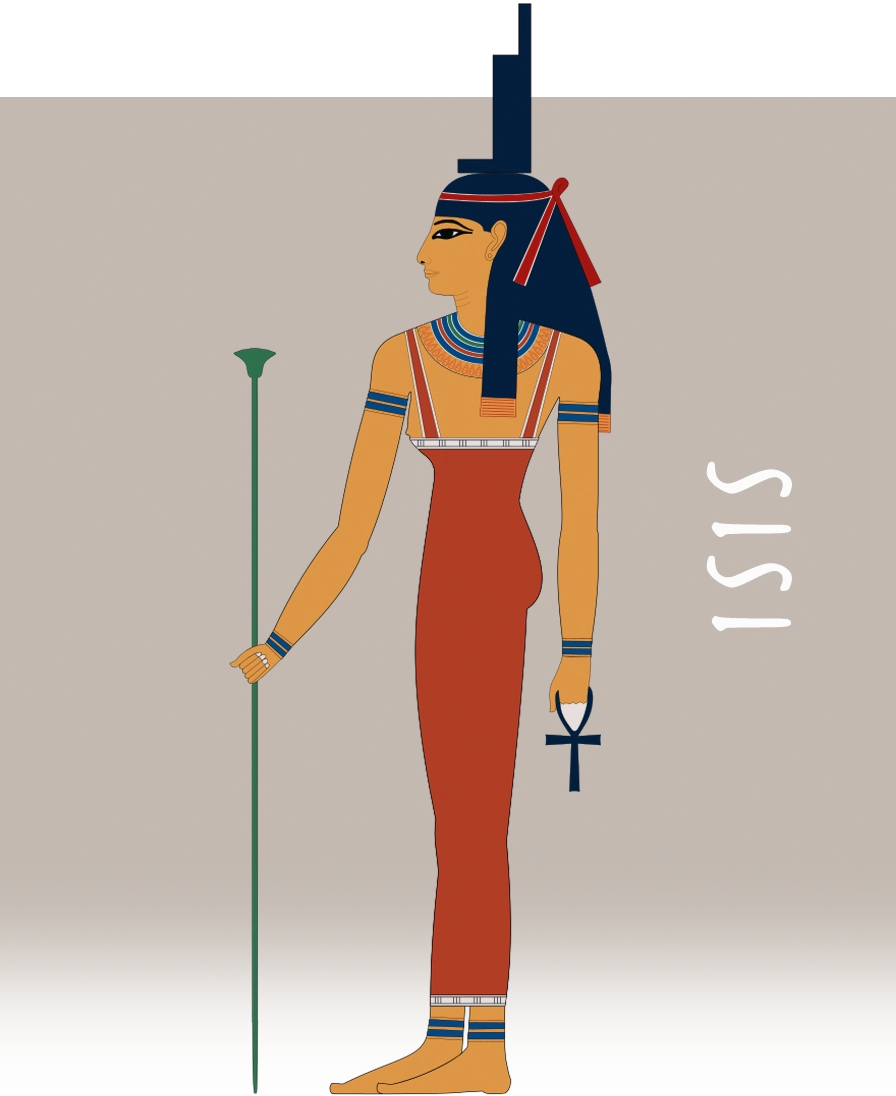 Hình tượng nữ thần phép thuật với đôi cánh giang rộng