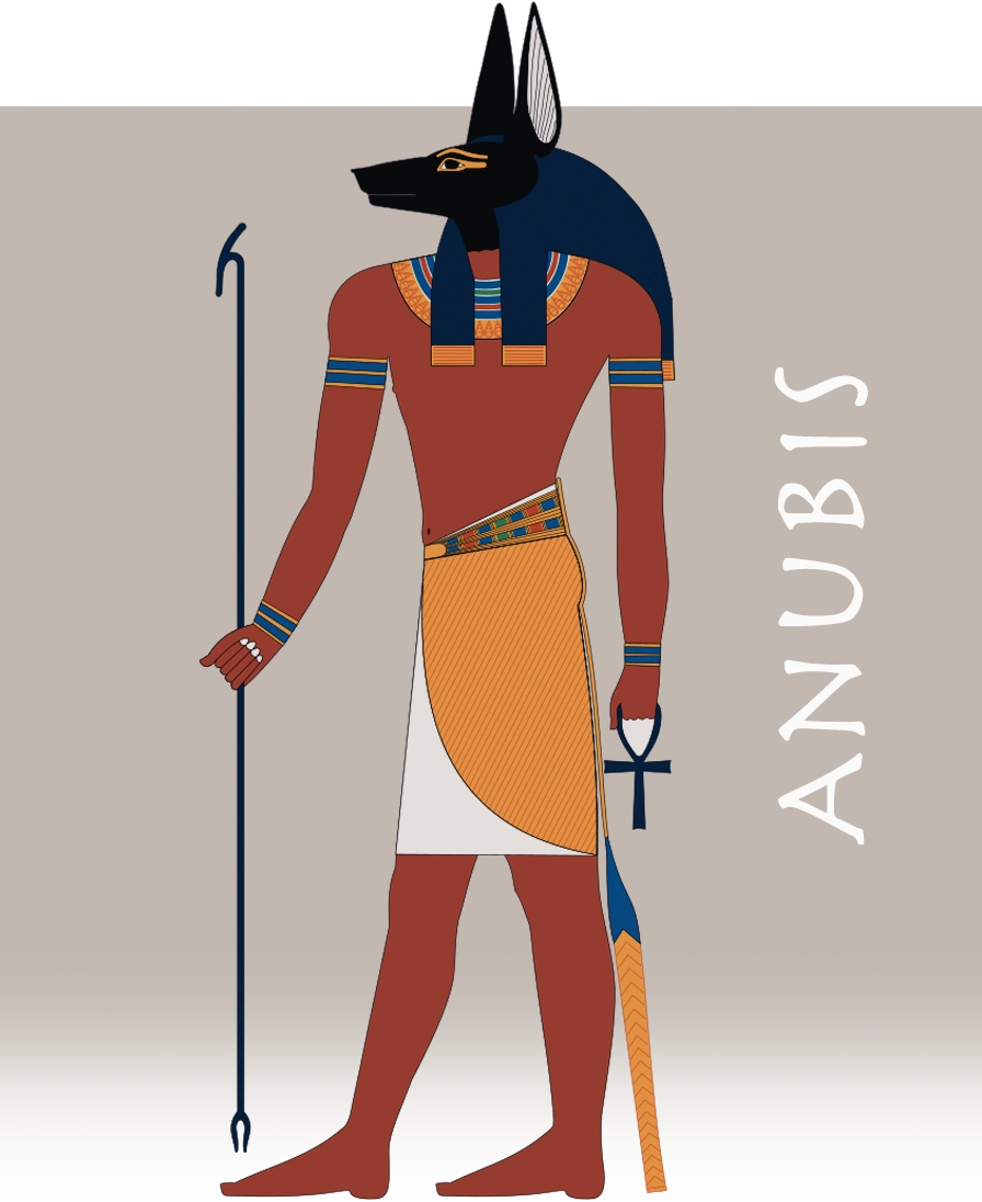 Hình tượng vị thần của thế giới bên kia với chiếc đầu chó rừng