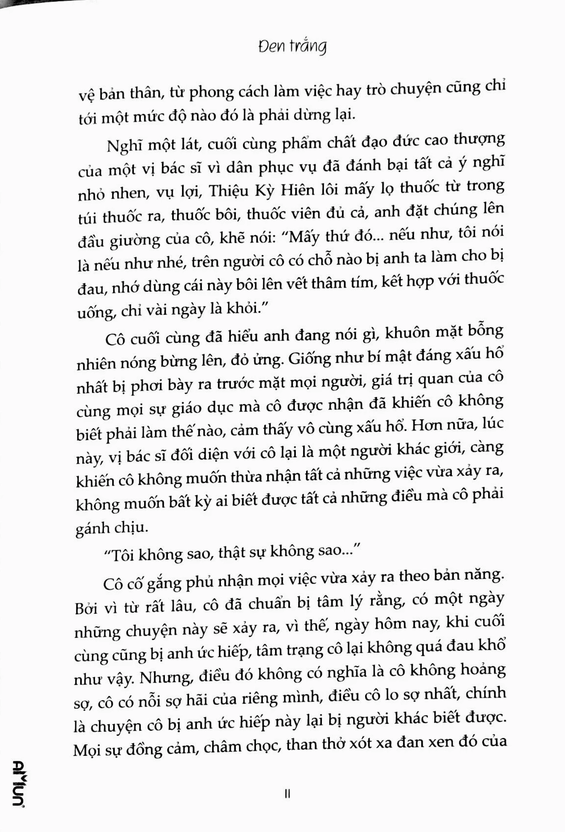 Minh họa cảnh sắc đen trắng trong truyện