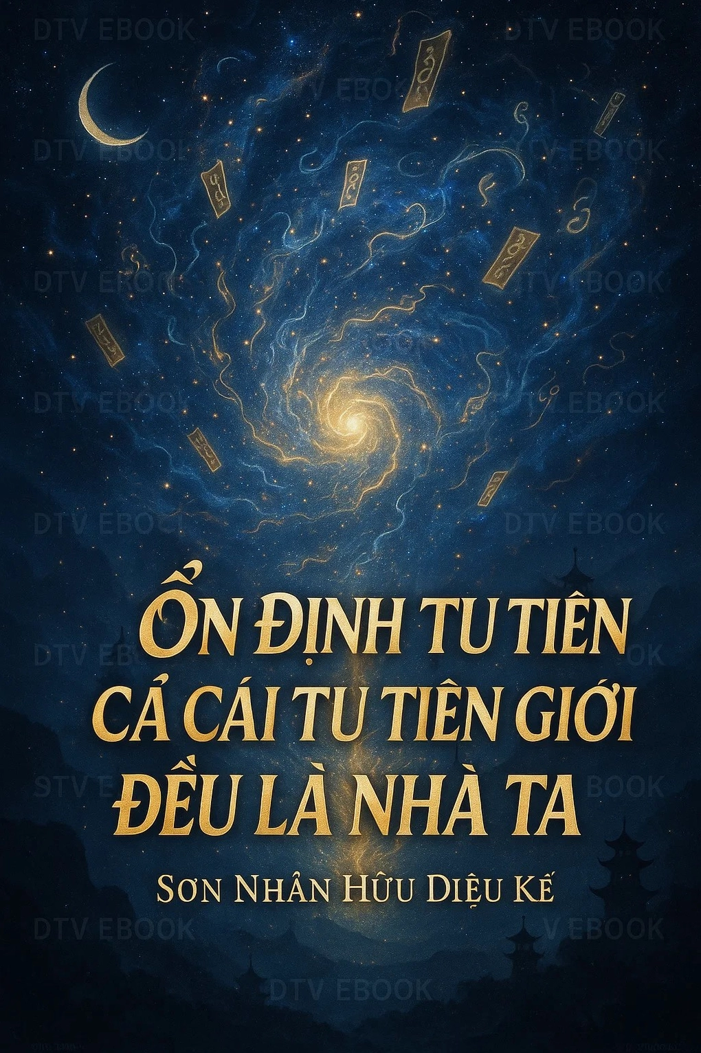 Minh họa không gian tu luyện huyền ảo và tĩnh lặng