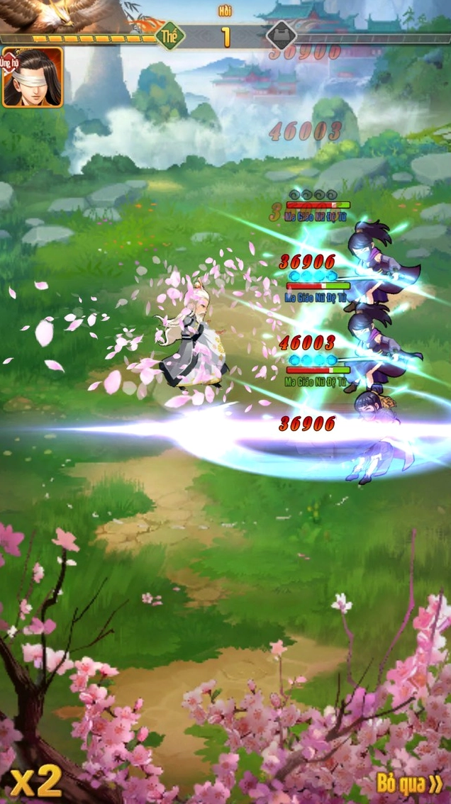 Minh họa một chiêu thức tấn công uy lực trong tác phẩm