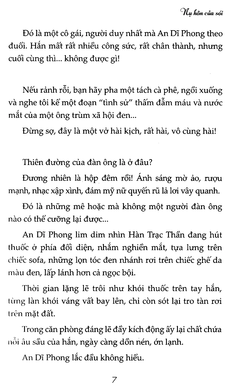 Những dòng chữ đong đầy cảm xúc trong truyện Nụ hôn của sói