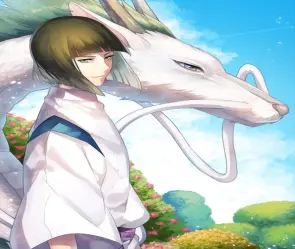 Ảnh Haku huyền bí và mạnh mẽ trong anime Spirited Away