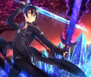 Ảnh Kirito trong Sword Art Online với thần thái nổi bật
