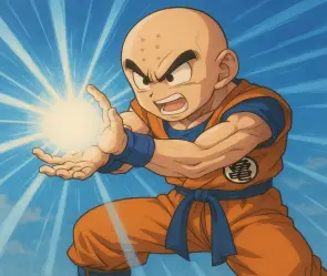 Ảnh Krillin huyền thoại khắc họa tinh thần võ sĩ bất khuất