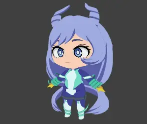 Ảnh chibi Nejire Hado 2025: Fan đứng hình vì quá cute