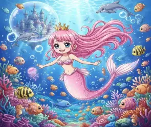 Khám phá ảnh chibi Shirahoshi đáng yêu cực hot trên mạng