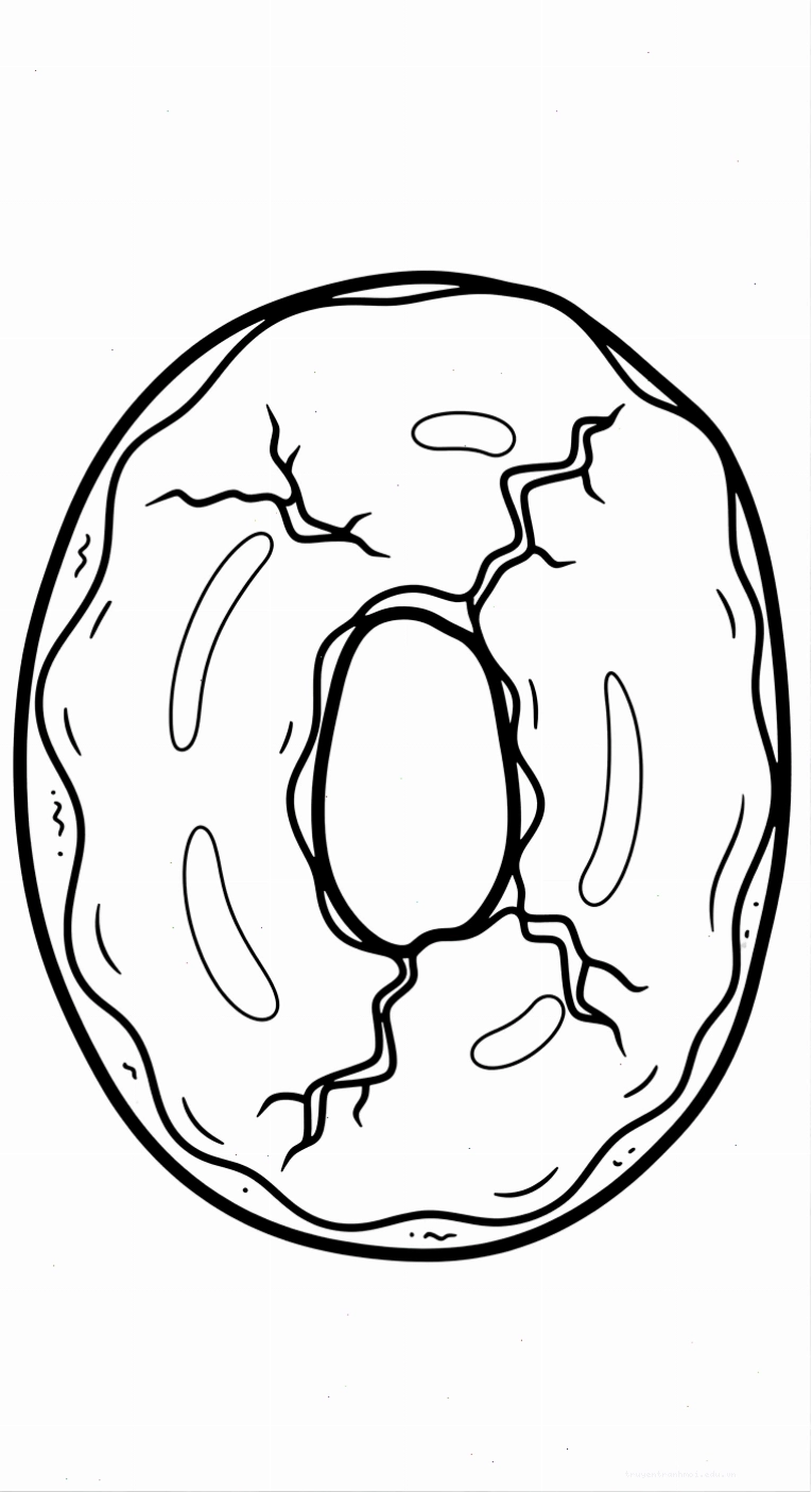 hình tô màu Tranh Tô Màu Bánh Donut cho bé 5 tuổi miễn phí