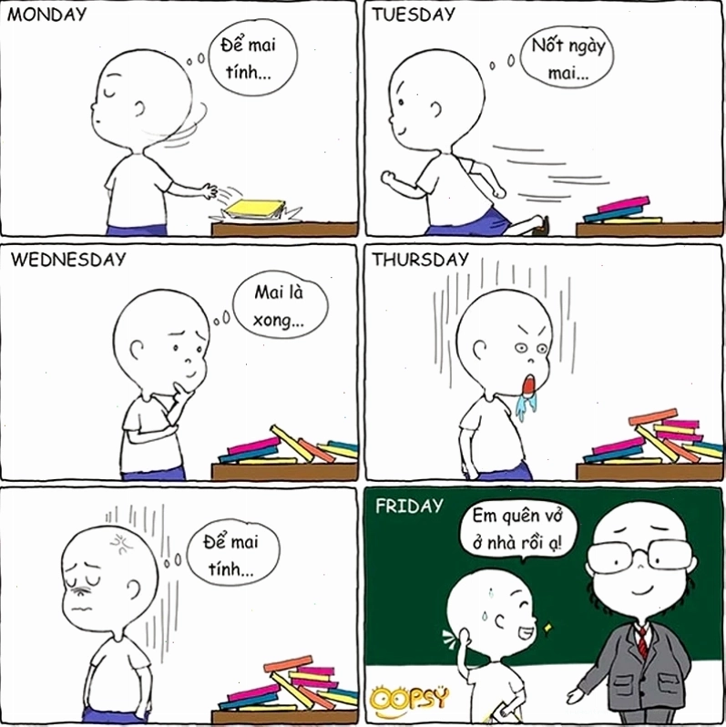 Meme để mai tính giải quyết vấn đề nhanh gọn