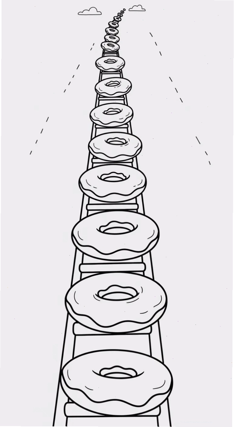 tải hình tô màu Tranh Tô Màu Bánh Donut không mất tiền