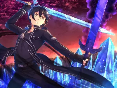 Ảnh Kirito trong Sword Art Online với thần thái nổi bật