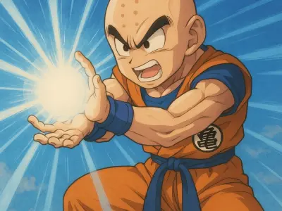 Ảnh Krillin huyền thoại khắc họa tinh thần võ sĩ bất khuất