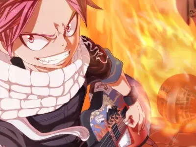 Ảnh Natsu Dragneel cháy bỏng sức mạnh trong Fairy Tail