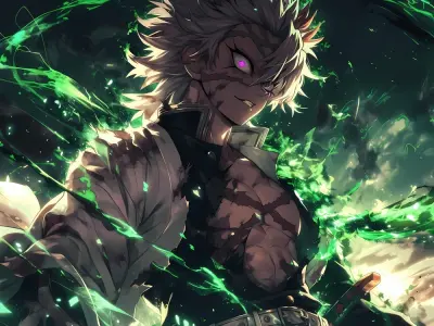 Ảnh Sanemi Kimetsu No Yaiba phong trụ ngầu lạnh lùng