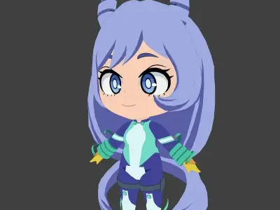 Ảnh chibi Nejire Hado 2025: Fan đứng hình vì quá cute