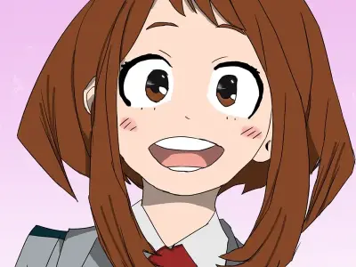 Ảnh chibi Ochaco Uraraka dễ thương nhất 2025 khuấy đảo fan